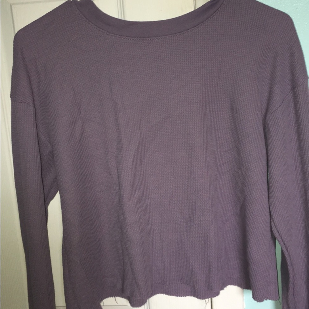 long sleeve crop top